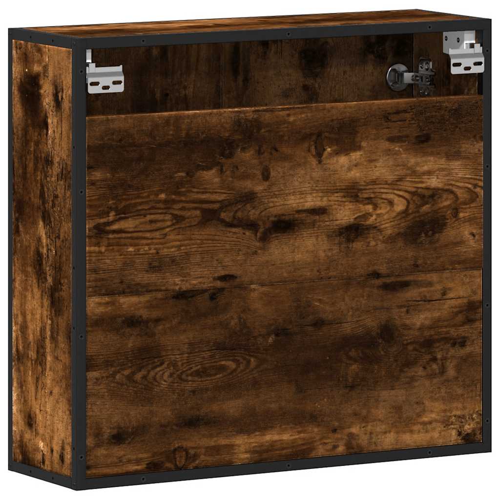 Mobile Bagno Specchio Rovere Fumo 65x20x60 cm Legno Multistrato | homemem39