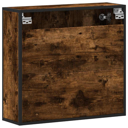 Mobile Bagno Specchio Rovere Fumo 65x20x60 cm Legno Multistrato | homemem39