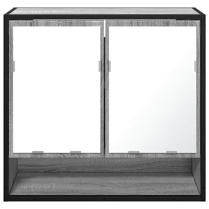 Mobile Specchio da Bagno Grigio Sonoma 65x20x60 cm Multistrato | homemem39