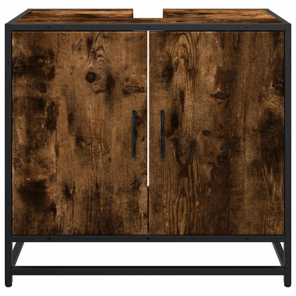 Mobile Lavabo Bagno Rovere Fumo 65x33x60 cm Legno Multistrato | homemem39