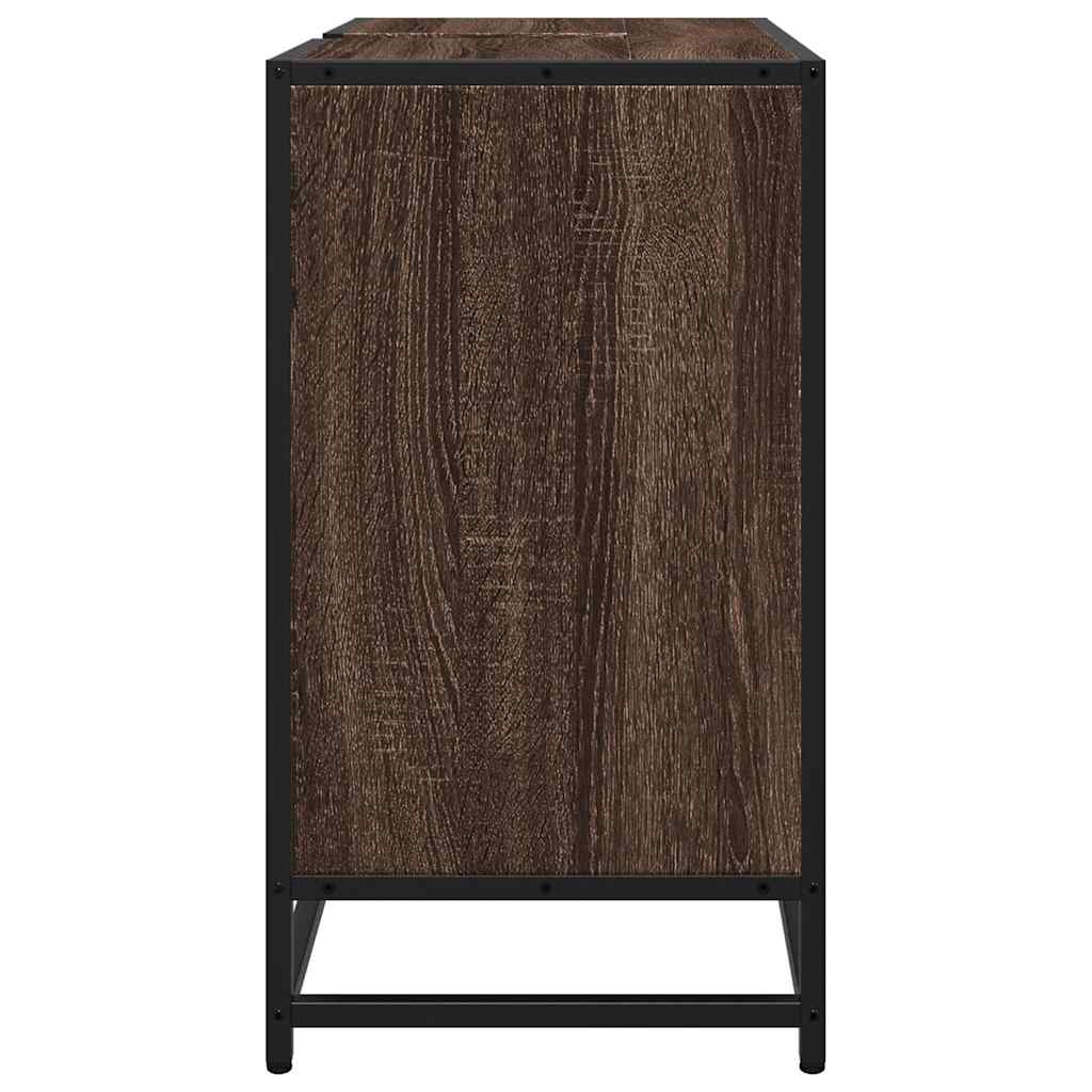 Mobile Lavabo Bagno Rovere Marrone 65x33x60cm Legno Multistrato | homemem39