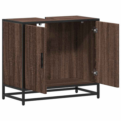 Mobile Lavabo Bagno Rovere Marrone 65x33x60cm Legno Multistrato | homemem39
