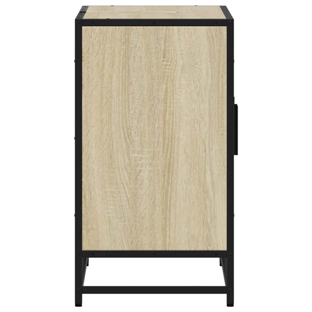 Mobiletto per Lavabo da Bagno Rovere Sonoma 90x33x60 cm Legno Massello | homemem39