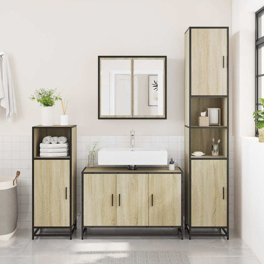Mobiletto per Lavabo da Bagno rovere sonoma