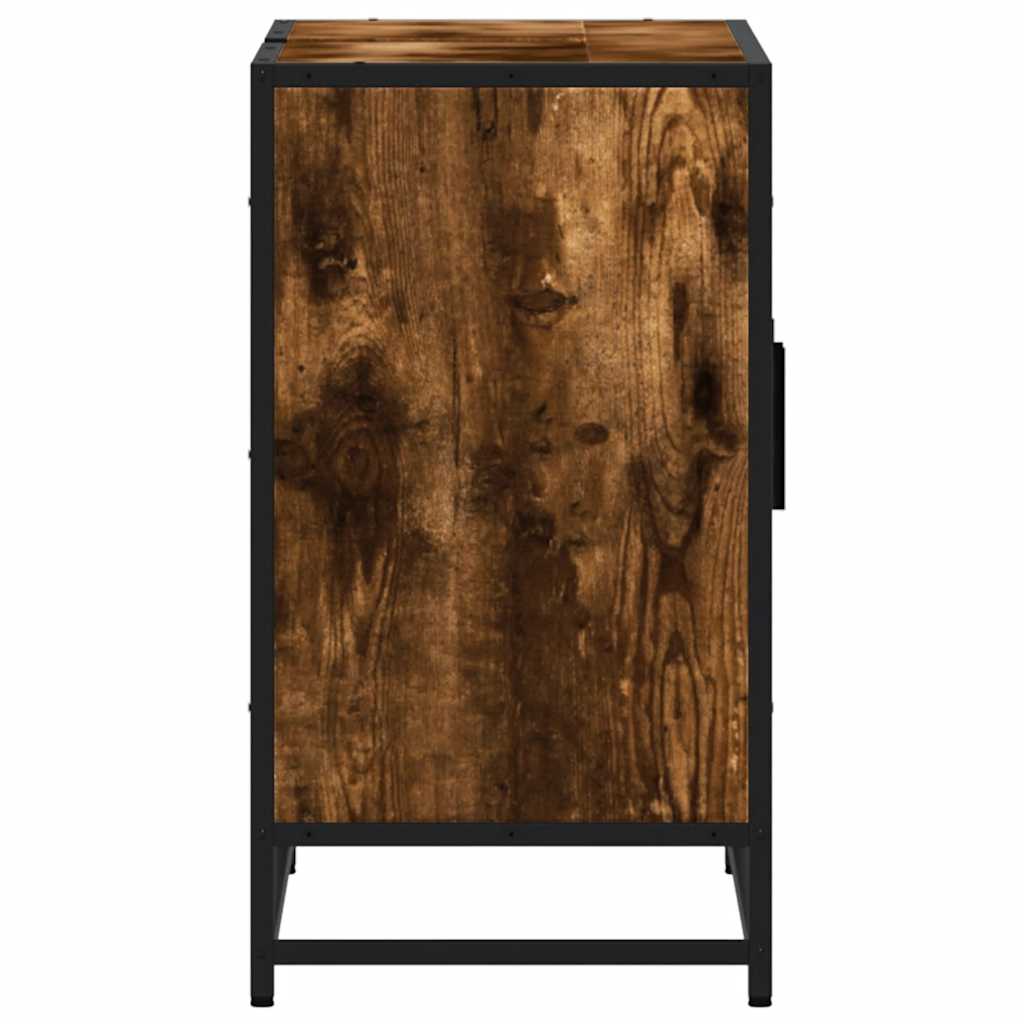 Mobile Lavabo Bagno Rovere Fumo 90x33x60 cm Legno Multistrato | homemem39
