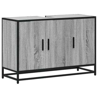 Mobile Lavabo Bagno Grigio Sonoma 90x33x60 cm Legno Multistrato | homemem39