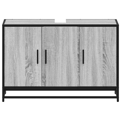Mobile Lavabo Bagno Grigio Sonoma 90x33x60 cm Legno Multistrato | homemem39