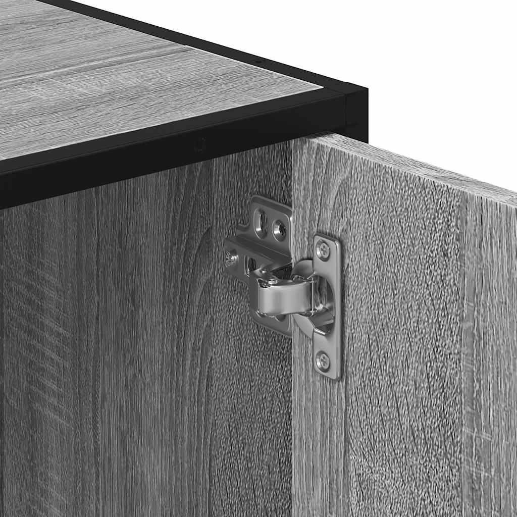 Mobile Lavabo Bagno Grigio Sonoma 90x33x60 cm Legno Multistrato | homemem39