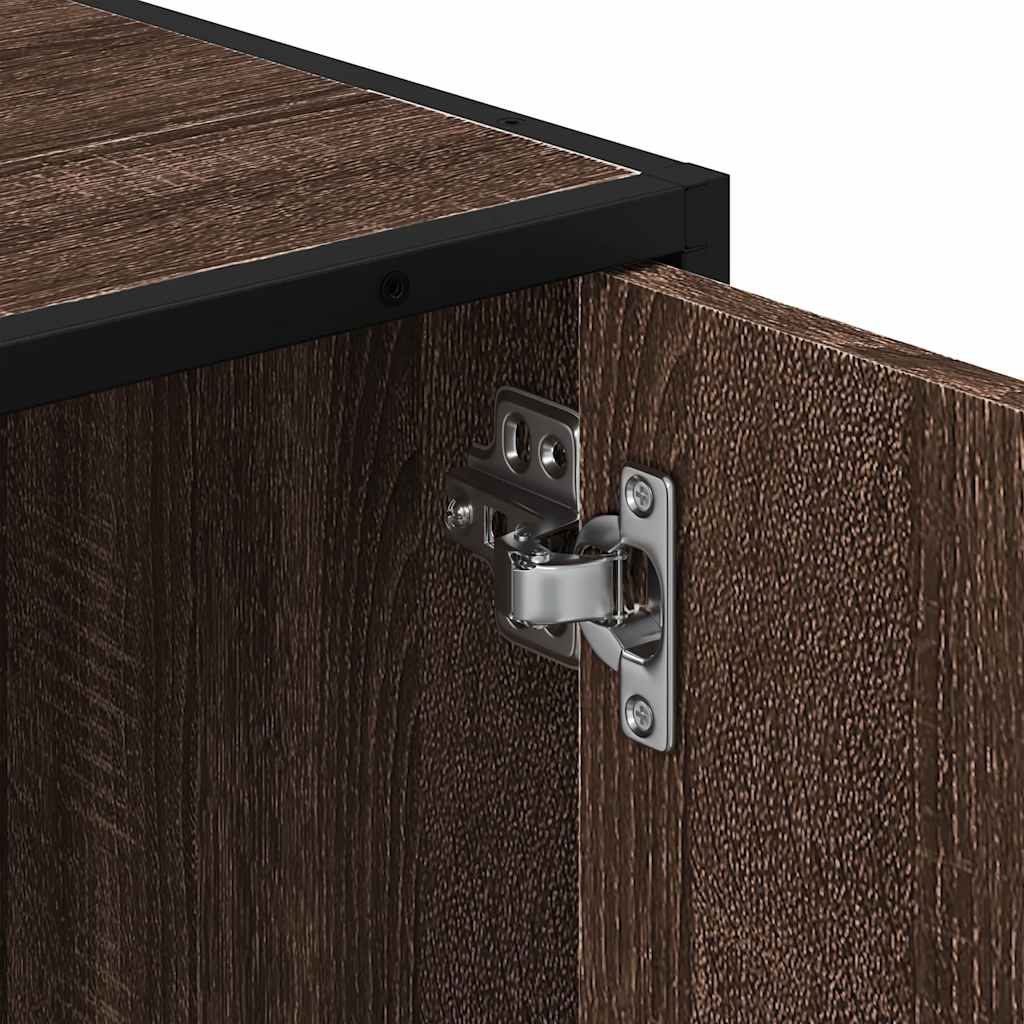 Mobile Lavabo Bagno Rovere Marrone 90x33x60cm Legno Multistrato