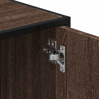 Mobile Lavabo Bagno Rovere Marrone 90x33x60cm Legno Multistrato