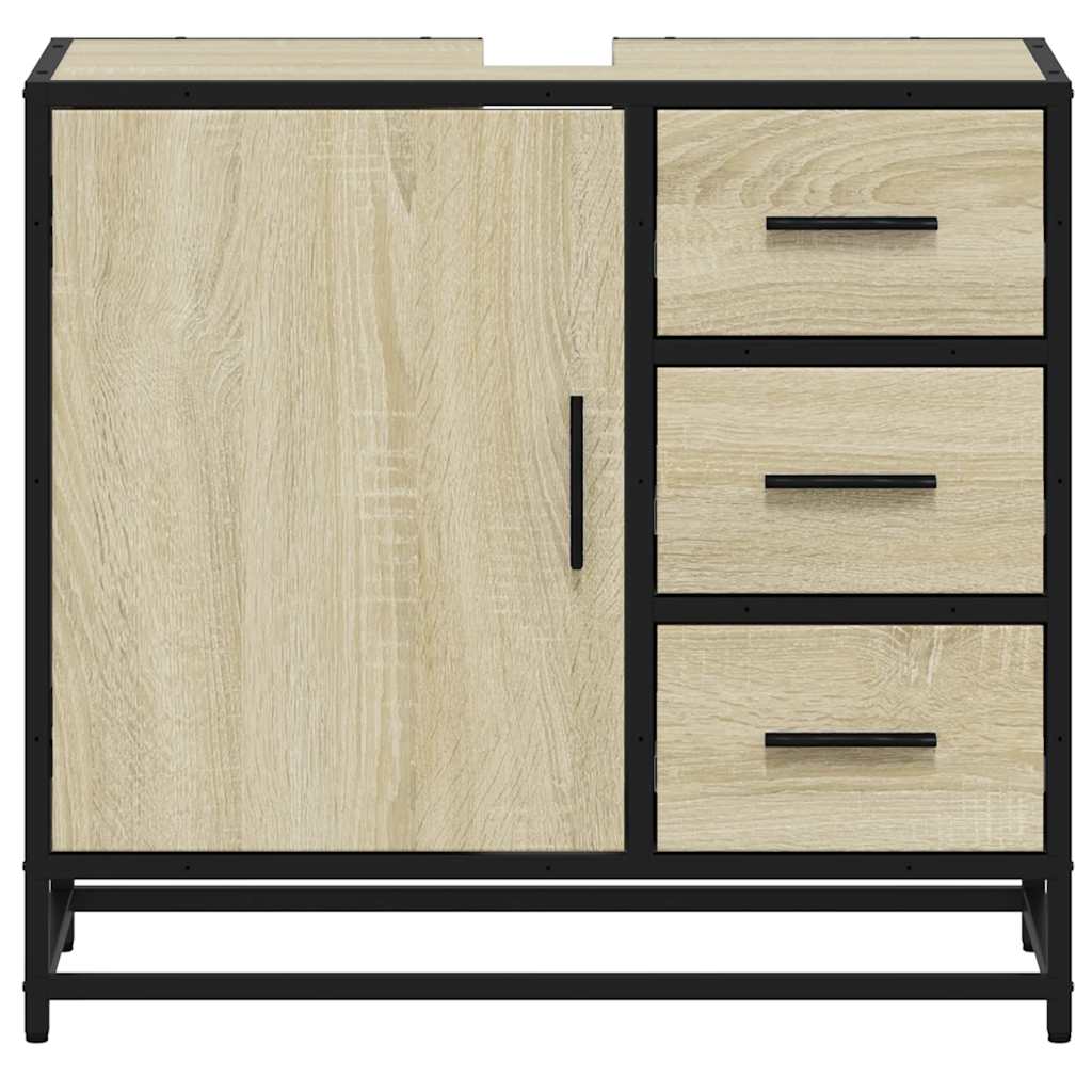 Mobile Lavabo da Bagno Rovere Sonoma 65x33x60 cm in Truciolato