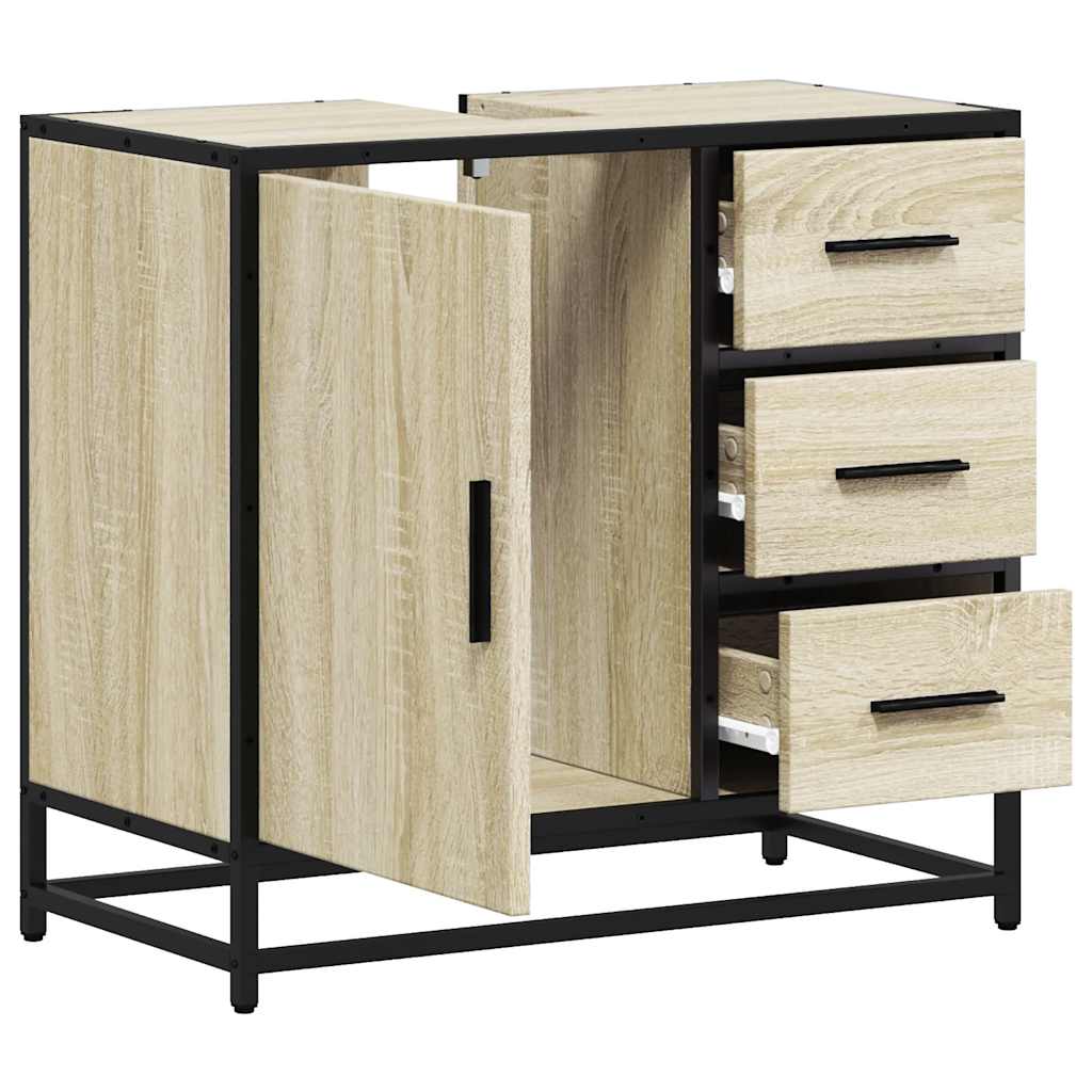 Mobile Lavabo da Bagno Rovere Sonoma 65x33x60 cm in Truciolato