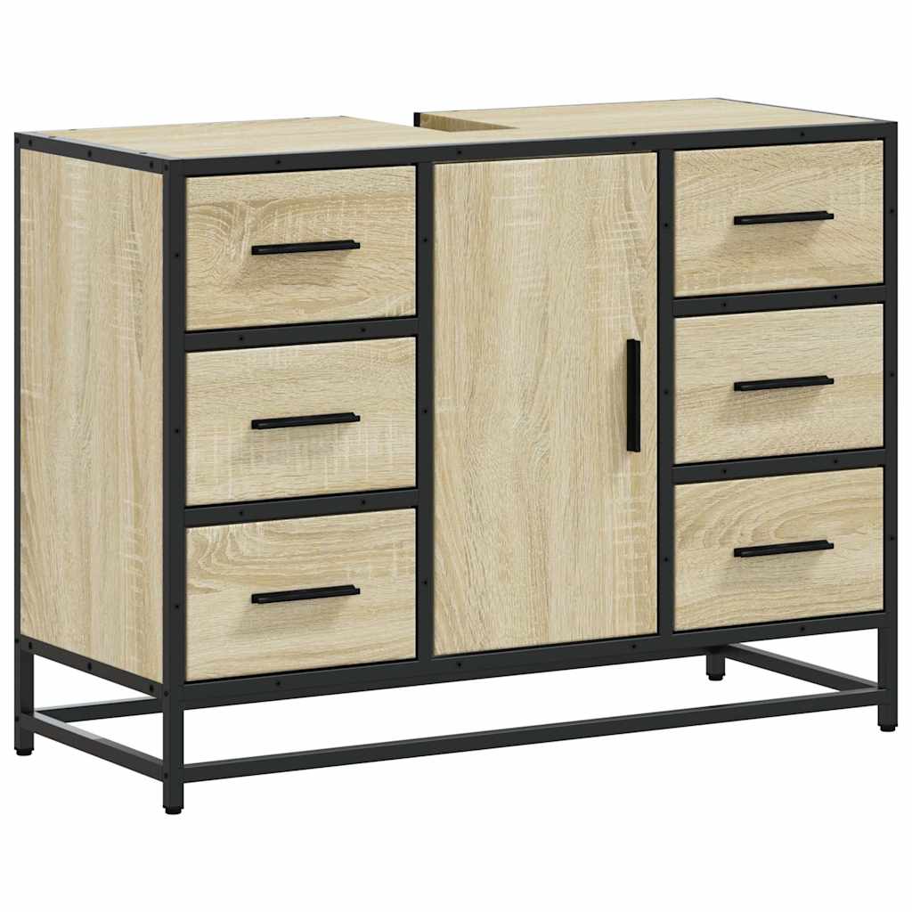 Mobile Lavabo Bagno Rovere Sonoma 60x30x60 cm Legno Multistrato