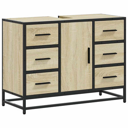 Mobile Lavabo Bagno Rovere Sonoma 60x30x60 cm Legno Multistrato