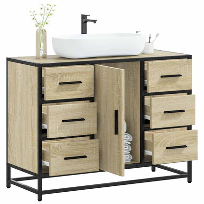 Mobile Lavabo Bagno Rovere Sonoma 60x30x60 cm Legno Multistrato