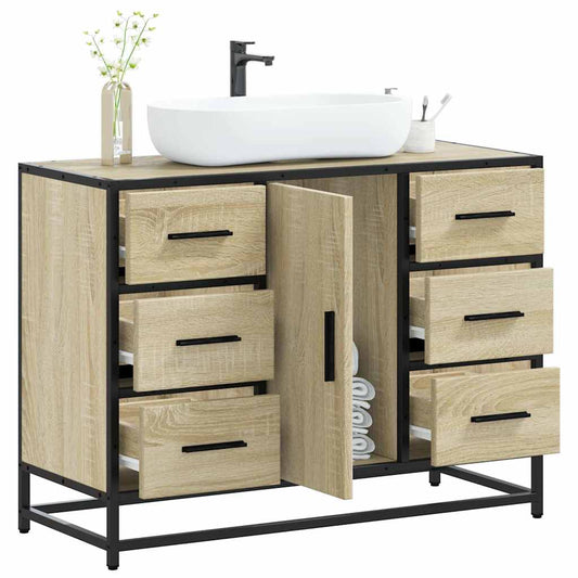 Mobile Lavabo Bagno Rovere Sonoma 60x30x60 cm Legno Multistrato