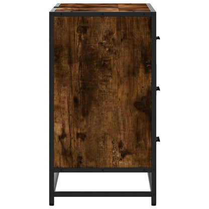 Mobile Lavabo Bagno Rovere Fumo 60x30x60 cm Legno Multistrato