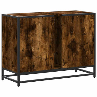 Mobile Lavabo Bagno Rovere Fumo 60x30x60 cm Legno Multistrato