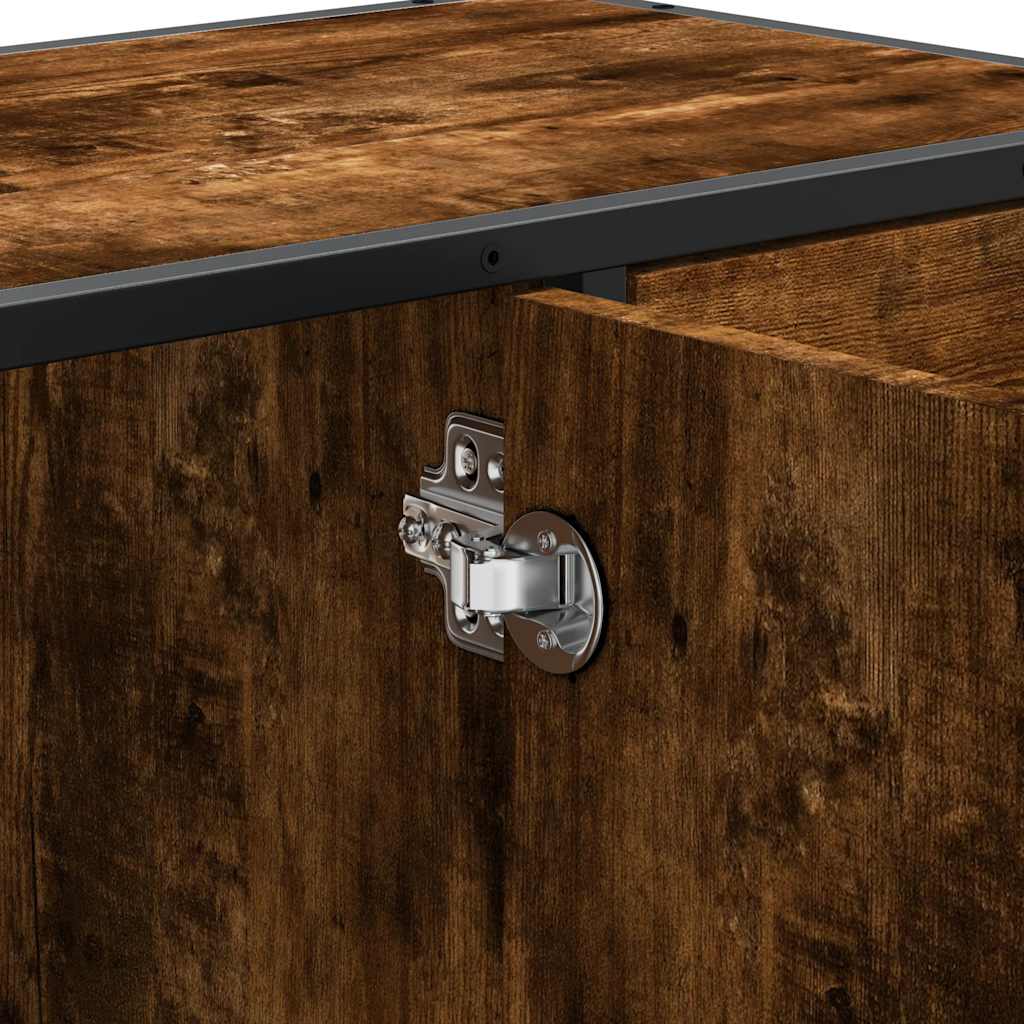 Mobile Lavabo Bagno Rovere Fumo 60x30x60 cm Legno Multistrato | homemem39