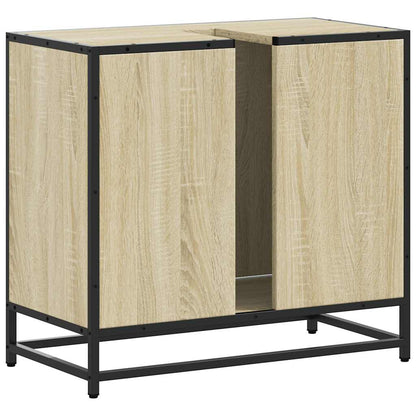 Mobiletto per Lavabo da Bagno Rovere Sonoma 65x33x60 cm Legno Massello | homemem39