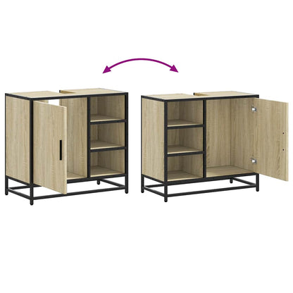 Mobiletto per Lavabo da Bagno Rovere Sonoma 65x33x60 cm