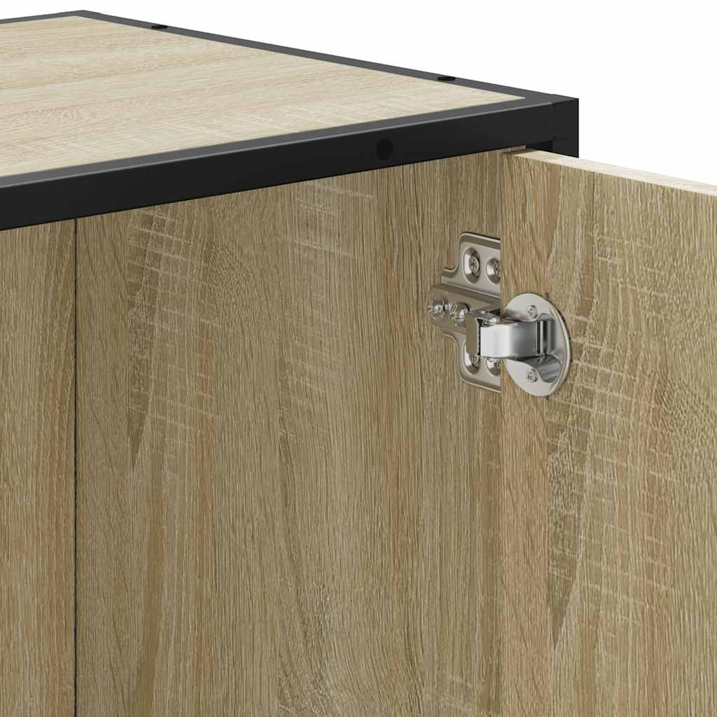 Mobiletto per Lavabo da Bagno Rovere Sonoma 65x33x60 cm Legno Massello | homemem39
