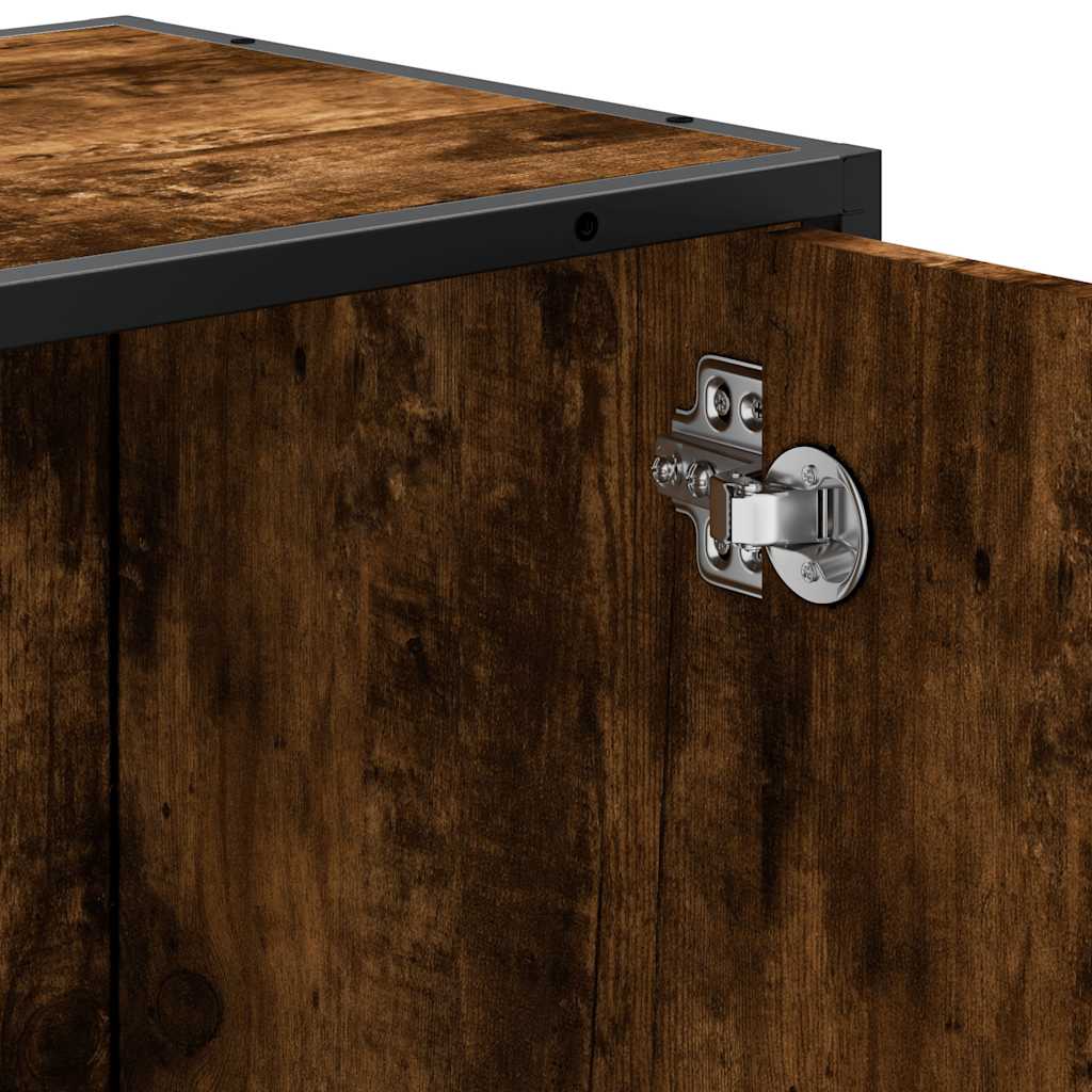 Armadietto Bagno Rovere Fumo 65x33x60 cm in Legno Multistrato | homemem39