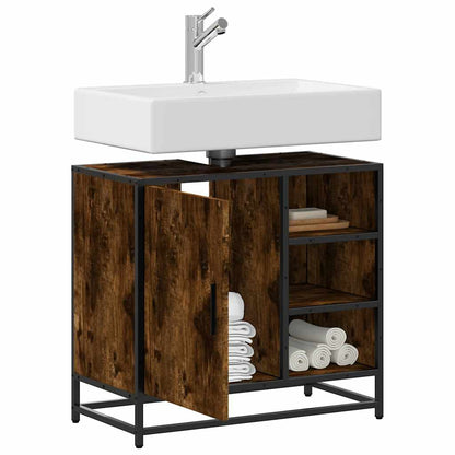 Armadietto Bagno Rovere Fumo 65x33x60 cm in Legno Multistrato | homemem39