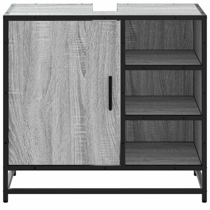 Mobile Lavabo Bagno Grigio Sonoma 65x33x60 cm Legno Multistrato