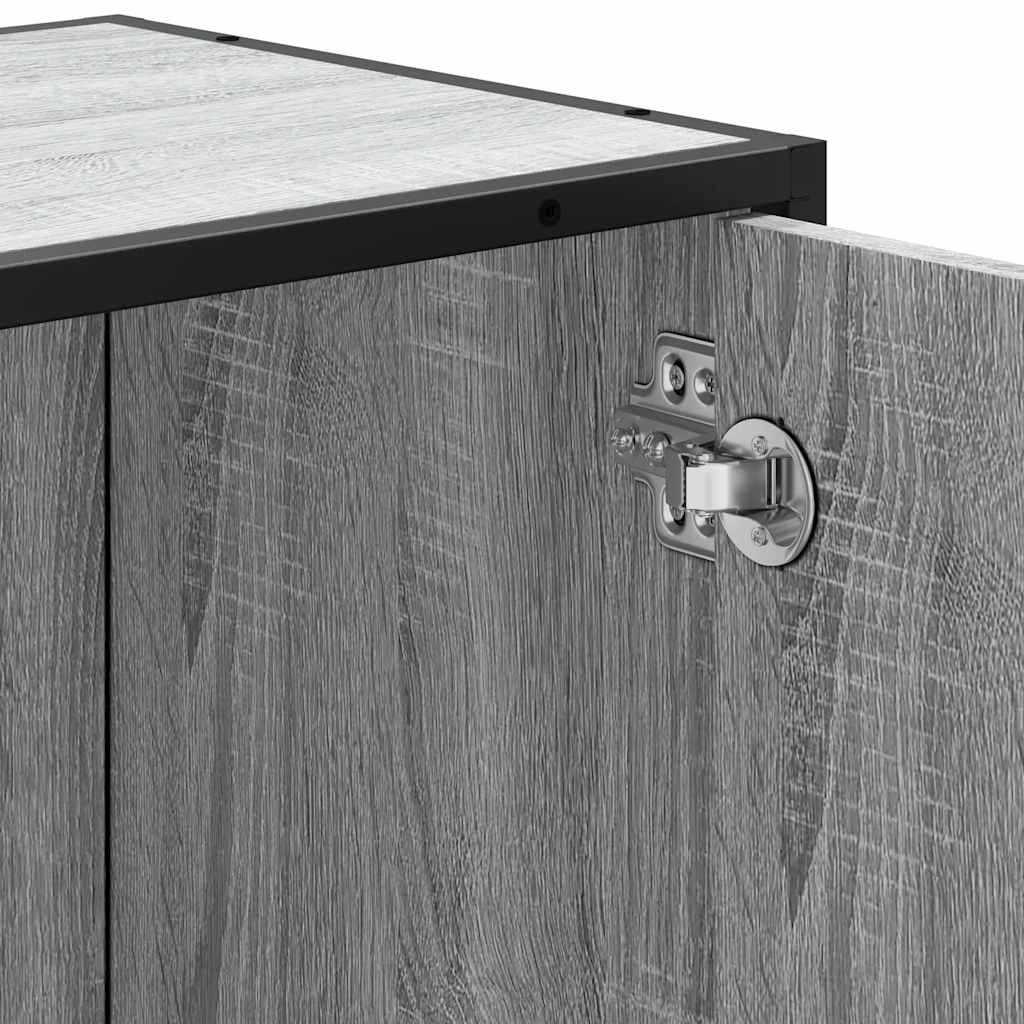 Mobile Lavabo Bagno Grigio Sonoma 65x33x60 cm Legno Multistrato