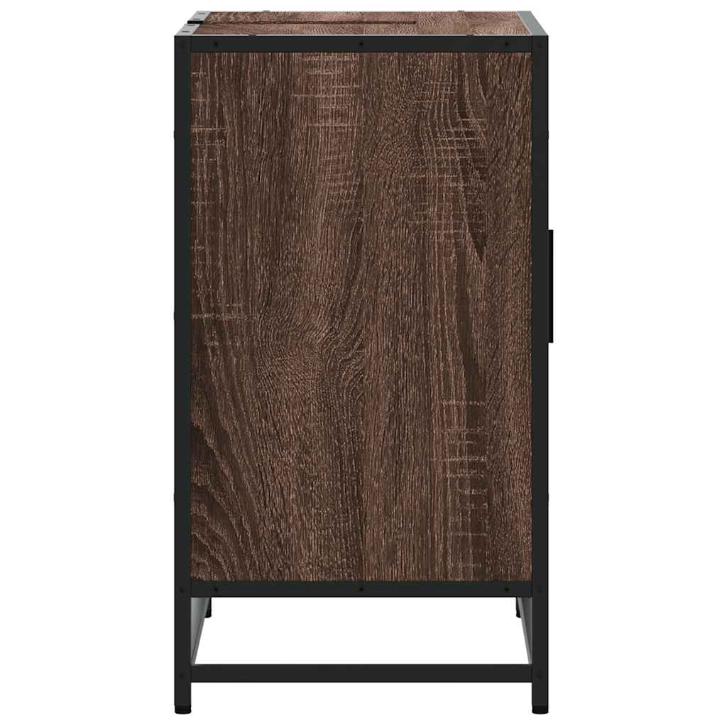 Mobile Lavabo Bagno Rovere Marrone 65x33x60cm Legno Multistrato