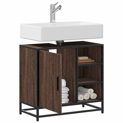 Mobile Lavabo Bagno Rovere Marrone 65x33x60cm Legno Multistrato | homemem39