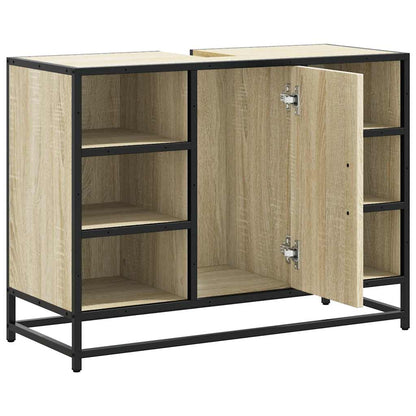 Mobiletto per Lavabo da Bagno Rovere Sonoma 80x33x60 cm