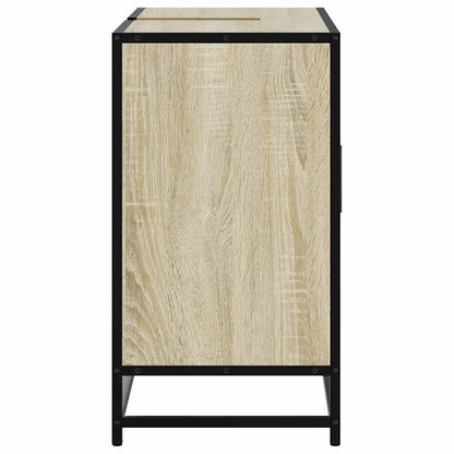 Mobiletto per Lavabo da Bagno Rovere Sonoma 80x33x60 cm Legno Massello | homemem39