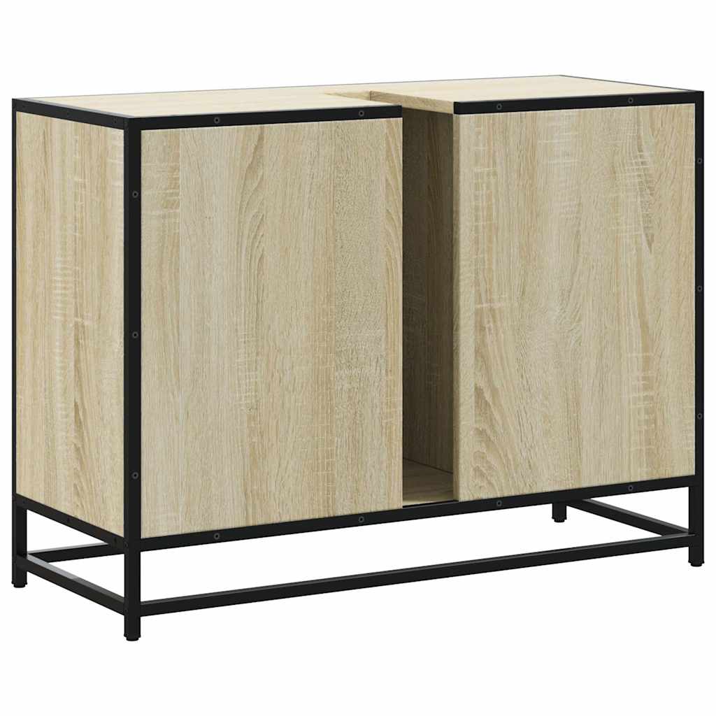 Mobiletto per Lavabo da Bagno Rovere Sonoma 80x33x60 cm