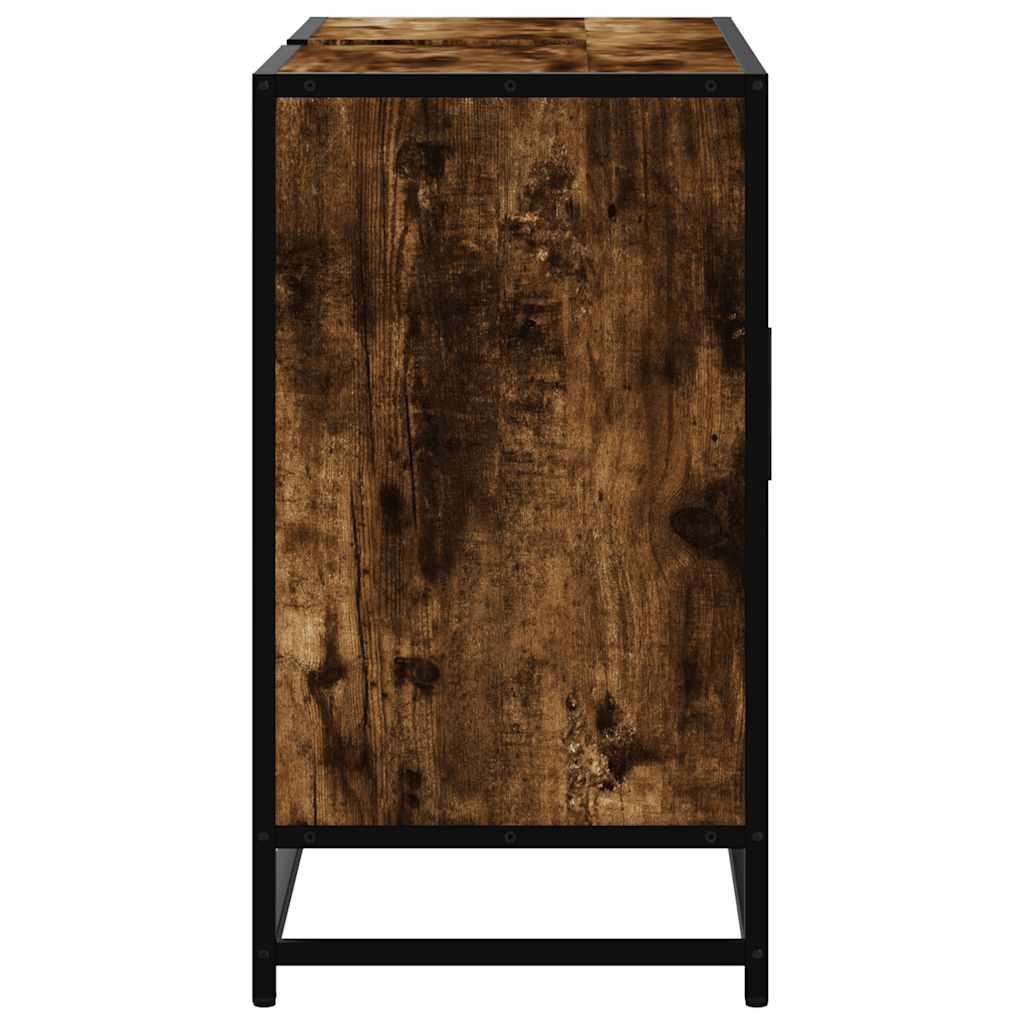 Mobile Lavabo Bagno Rovere Fumo 60x30x60 cm Legno Multistrato | homemem39