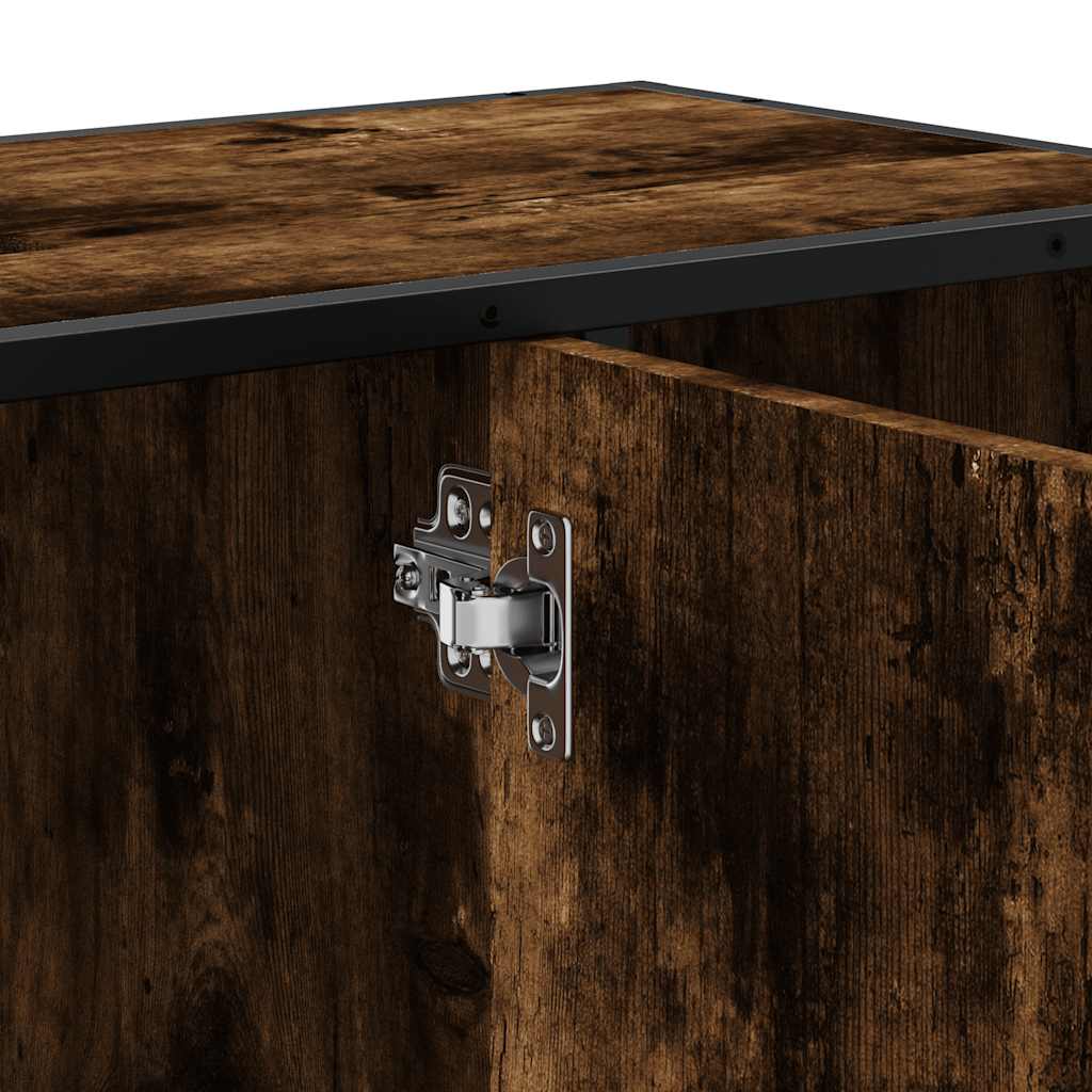 Mobile Lavabo Bagno Rovere Fumo 60x30x60 cm Legno Multistrato