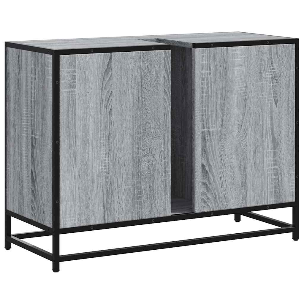 Mobile Lavabo Bagno Grigio Sonoma 60x30x60 cm Legno Multistrato