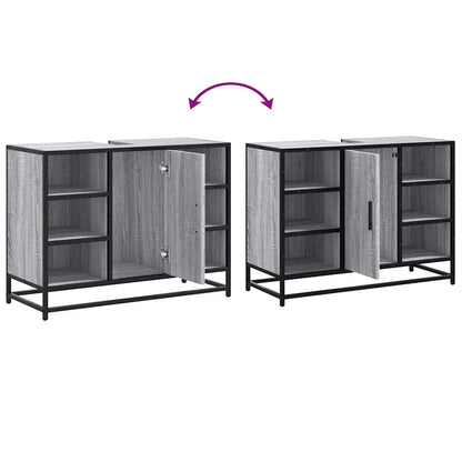 Mobile Lavabo Bagno Grigio Sonoma 60x30x60 cm Legno Multistrato | homemem39