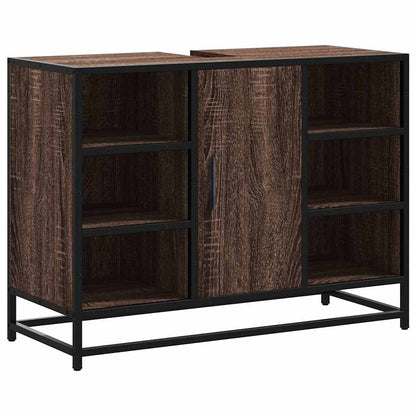 Mobile Lavabo Bagno Rovere Marrone 60x30x60cm Legno Multistrato | homemem39