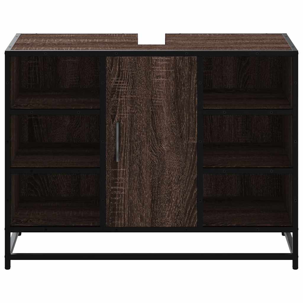 Mobile Lavabo Bagno Rovere Marrone 60x30x60cm Legno Multistrato | homemem39
