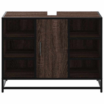 Mobile Lavabo Bagno Rovere Marrone 60x30x60cm Legno Multistrato