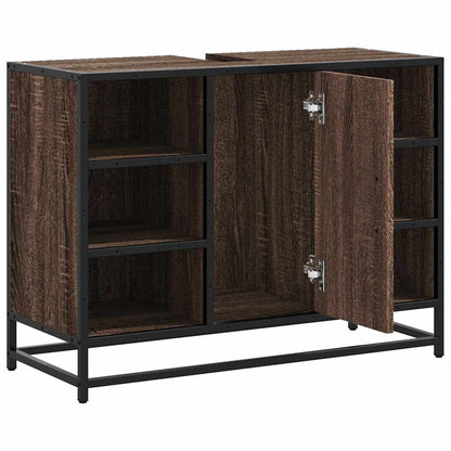 Mobile Lavabo Bagno Rovere Marrone 60x30x60cm Legno Multistrato | homemem39