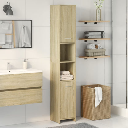 Mobile da Bagno Rovere Sonoma 30x30x183,5 cm Legno tecnico | homemem39