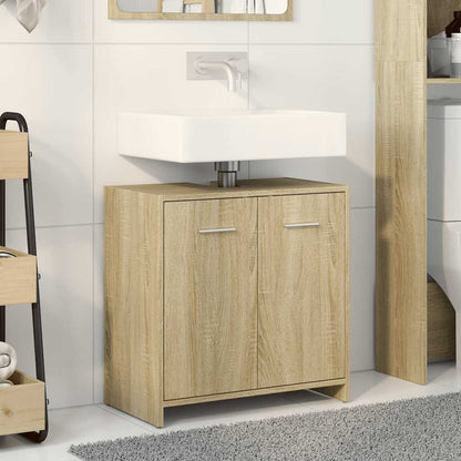 Mobile Lavabo Bagno Rovere Sonoma 60x33x60 cm Legno Multistrato | homemem39