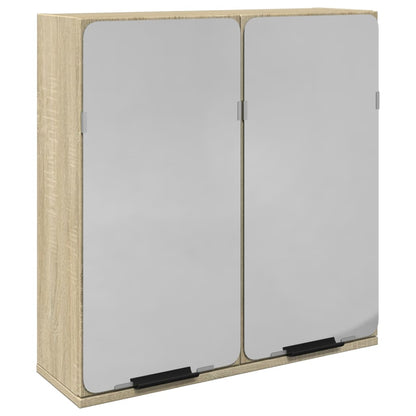 Mobile Bagno con Specchio Rovere Sonoma 64,5x20x66,5 Truciolato | homemem39