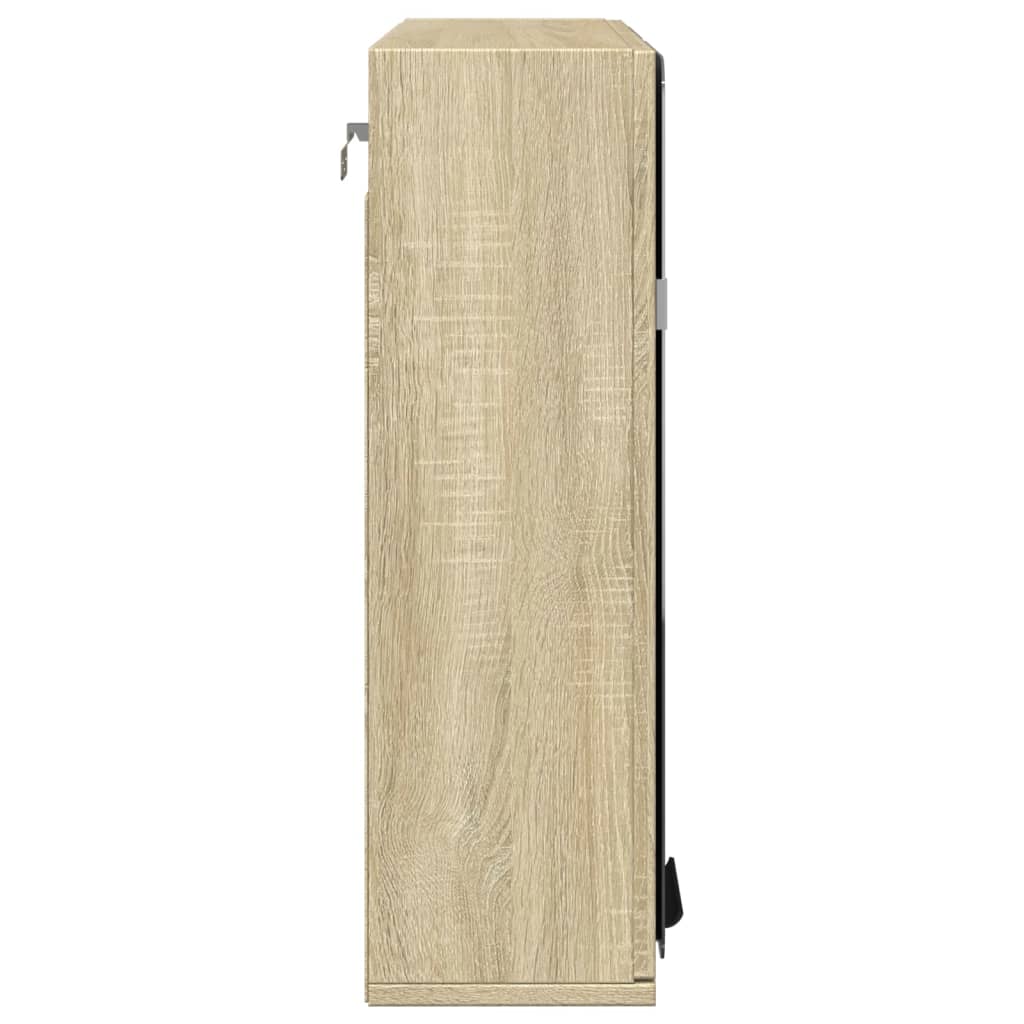 Mobile Bagno con Specchio Rovere Sonoma 64,5x20x66,5 Truciolato | homemem39