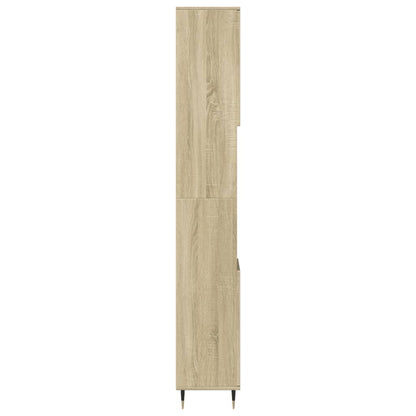 Armadietto da Bagno Rovere Sonoma 30x30x190cm Legno Multistrato | homemem39
