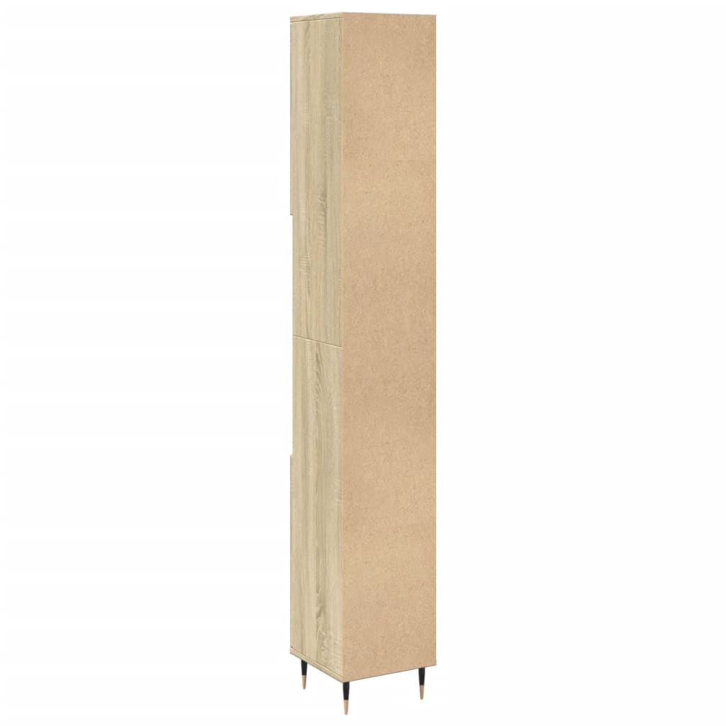 Armadietto da Bagno Rovere Sonoma 30x30x190cm Legno Multistrato | homemem39