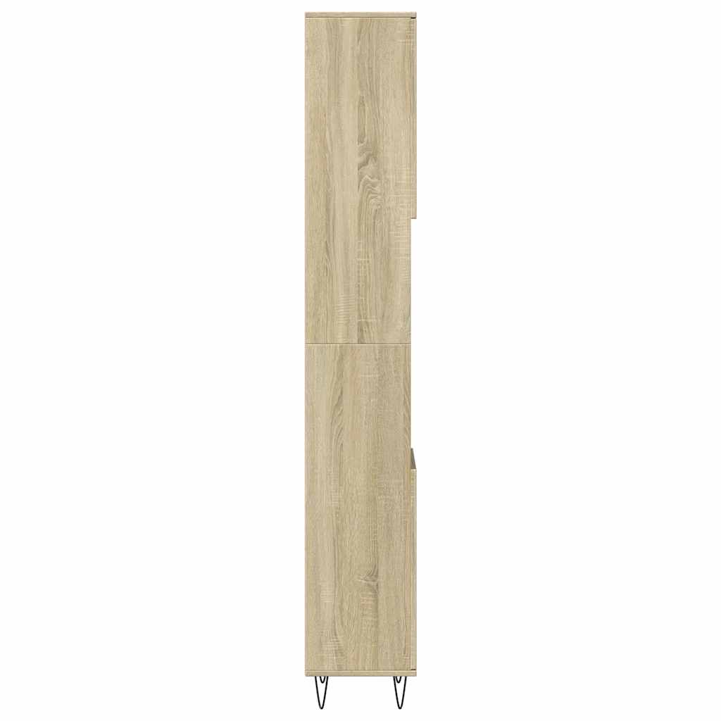 Armadietto da Bagno Rovere Sonoma 30x30x190cm Legno Multistrato | homemem39